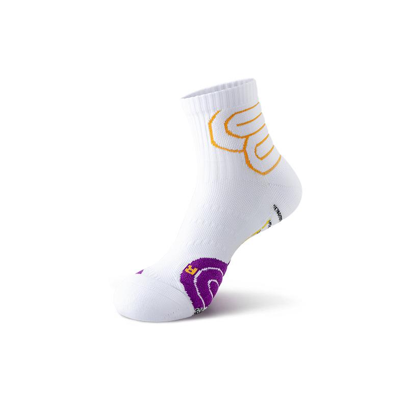 

Men s Mid-Calf Towel Bottom Sweat-Absorbent Non-Slip Sports Socks for Running and Basketball One Size 38-43