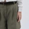 Teenie Weenie Women's Linen Blend Casual Wide-Leg Shorts