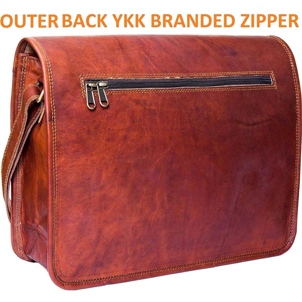 Ręcznie robiona torba listonoszka z prawdziwej skóry koziej, teczka na laptopa, nowa torba