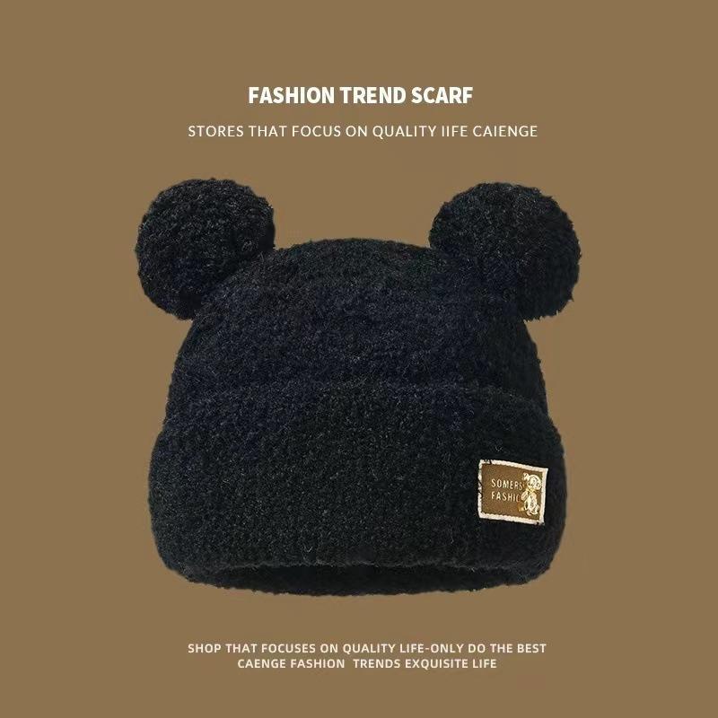 Winter plush fisherman's hat children's Mongolian hat ear protector head hat warm plush thickened cute pile hat