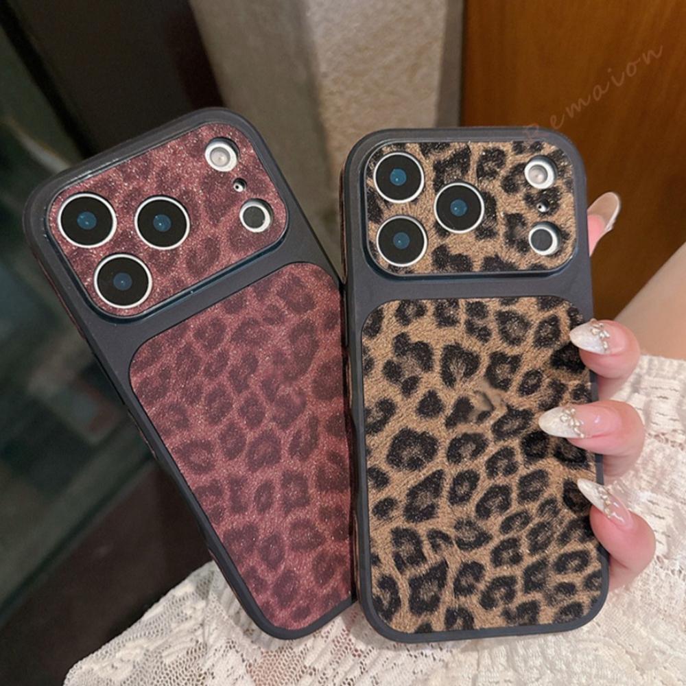 New Official Sexy Leopard Phone Case For iPhone 17 13 14 15 16 17 Pro Max 16 15 14 Plus Big Windows Shockproof Protector Cover