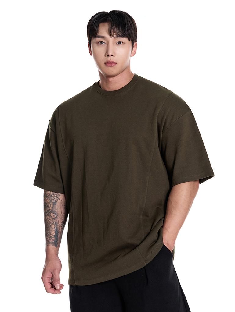 BYSEC [Set] Perfect Premium Double-Sided Oversized Shoulder Double Cut Plain Short Sleeve T-Shirt_10 Colors (Type A)