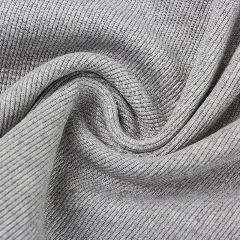 21s Pure Cotton Spandex Ribbed Fabric for Sweatshirt Neckline, Cuffs, and Hem