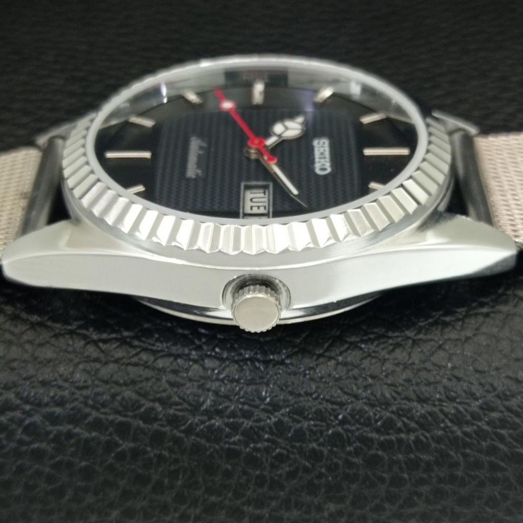 REFURBISHED SEIKO AUTOMATIC 6309A VINTAGE JAPAN MENS BLACK DIAL WATCH A443159-1