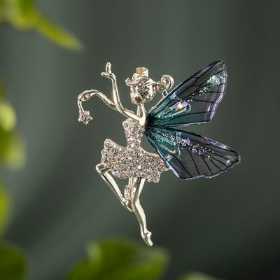 Fashion Angel Inlaid Zircon Brooch Alloy Rhinestone Sequin Corsage For Women Jewelry Gifts Yt833