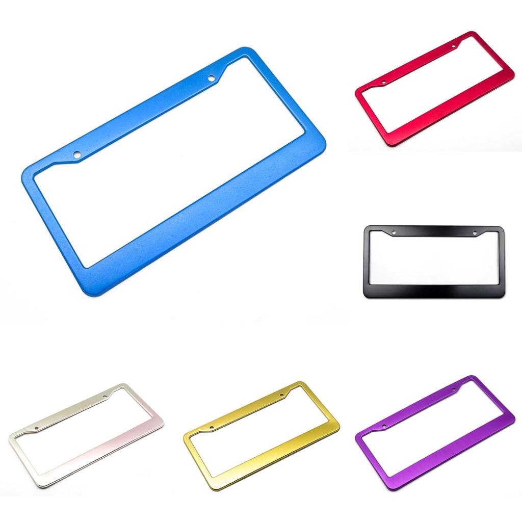 Alloy License Plate Frames 2 Screw Holes / Black/ Blue/ Purple/ Red/Golden Design Custom USA Standard