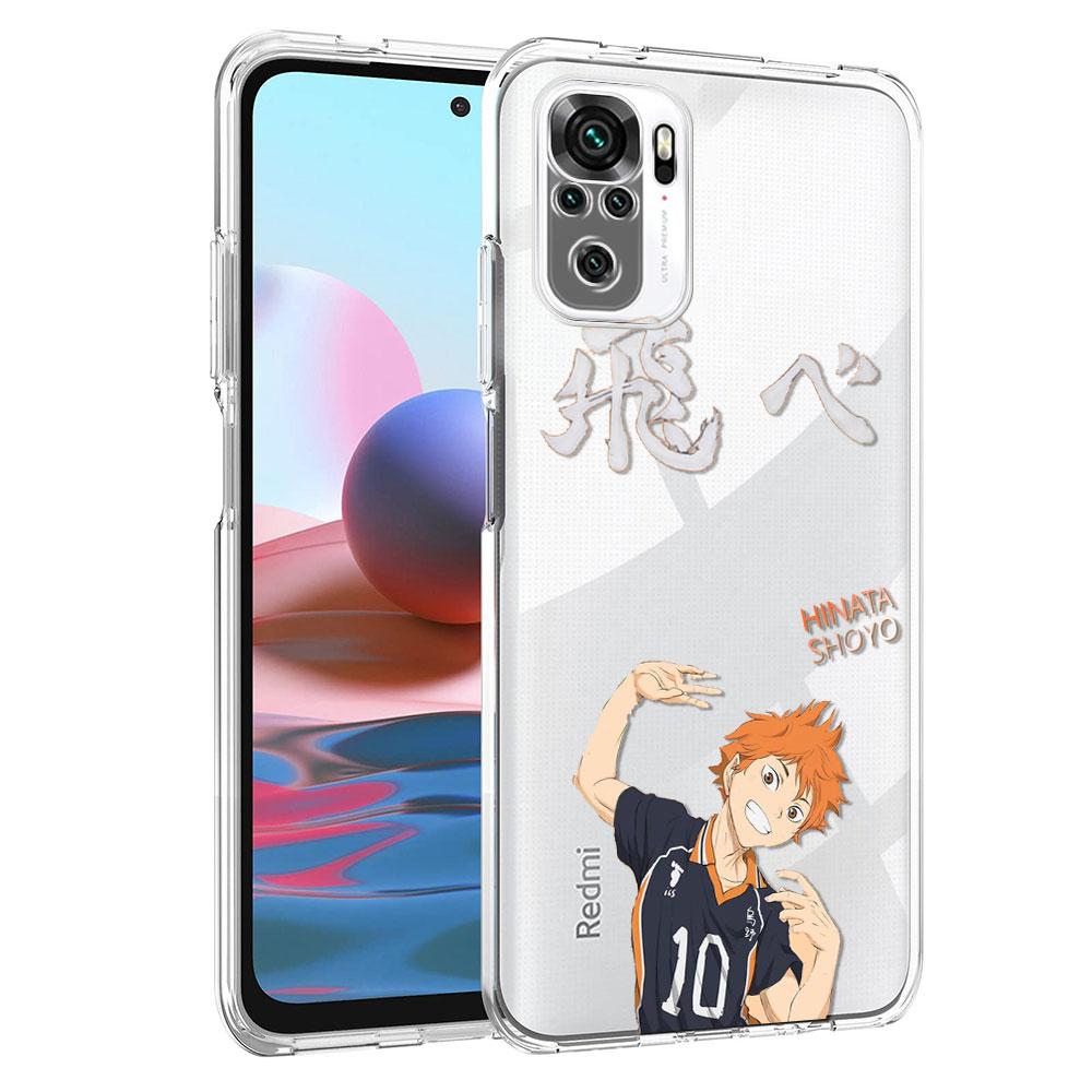 Průhledné pouzdro pro Xiaomi Redmi Note 10 9S 9 8 Pro 10S 7 9C 8T 9A K40 9T 7A 8A Silikonový kryt na telefon Anime Haikyuu Fundas