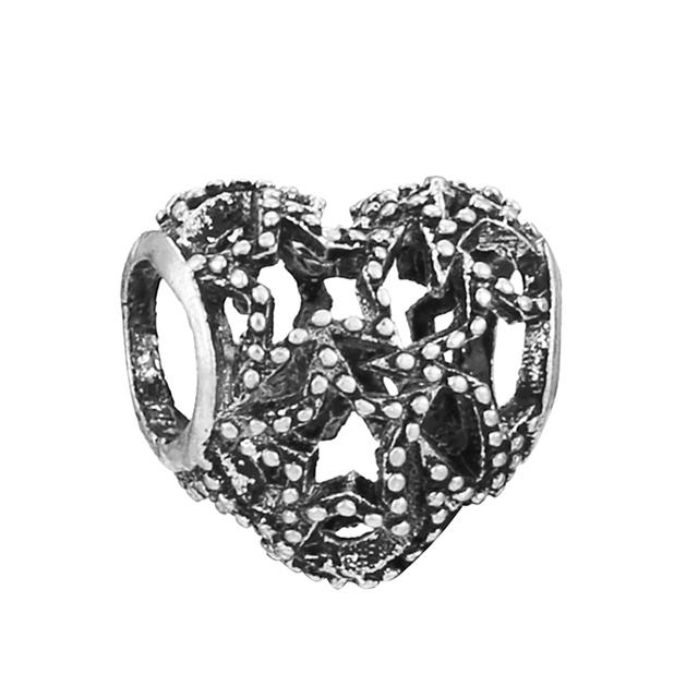 4pcs /Lot Real Sterling Silver Color Alloy Infinite Love Charm Star Beads Fit Original Diy Brand Bracelet For Women Jewelry Gift