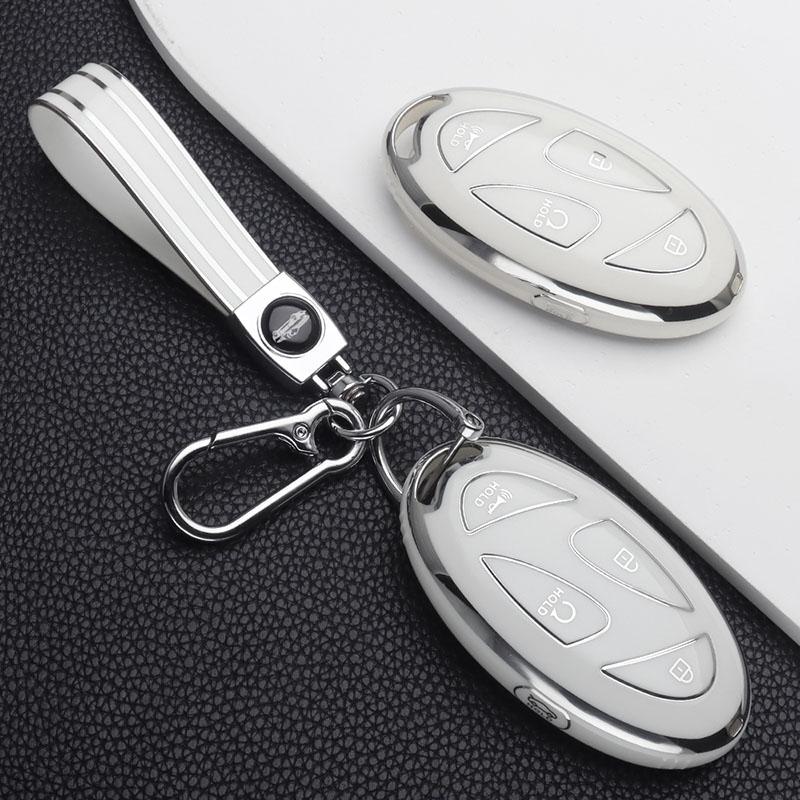 Tpu Car Key Case Cover For Hyundai Tucson Kona Ev Grandeur Gn7 Ioniq 6 Santa Fe Mx5 Sonata Key Shell Keychain Car Accessories