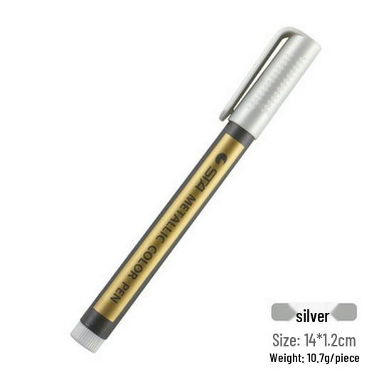 STA 8151 Colored Metal Paint Marker for DIY and Black Cardstock Art.