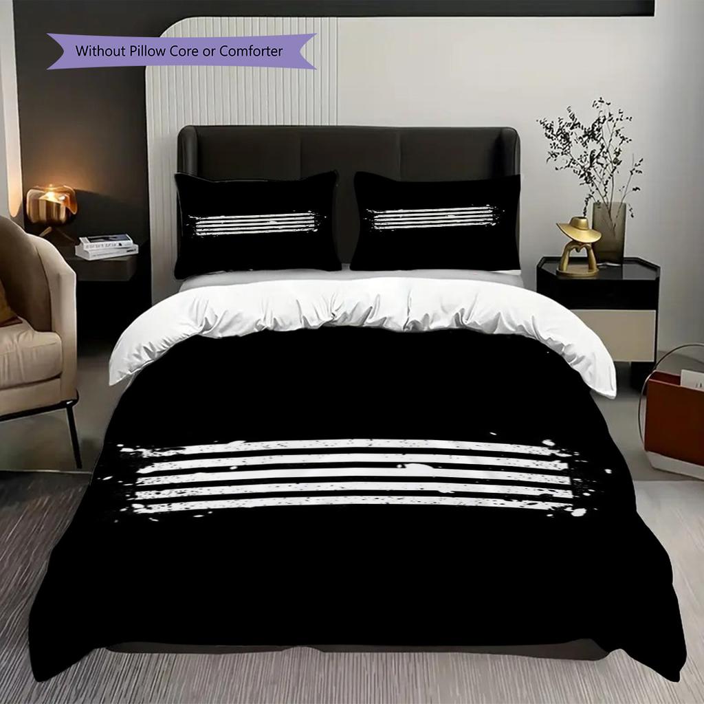 Bold Expressions Big Bang Era Bedding (1 * Duvet Cover + 2 * Pillowcase, Without Core) 2D Flat Bedding Set Duvet Cover and Pillowcase