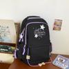 Sweet and cool girl schoolbag high value college style primary and secondary school students letter embroidery backpack men