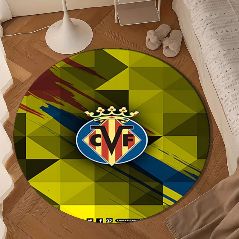 Villar-real Football Club Round Mat Home Decor, Chair Rug For livingroom,Bedroom, Doormat Home Decor Birthday Gift Christmas Gifts