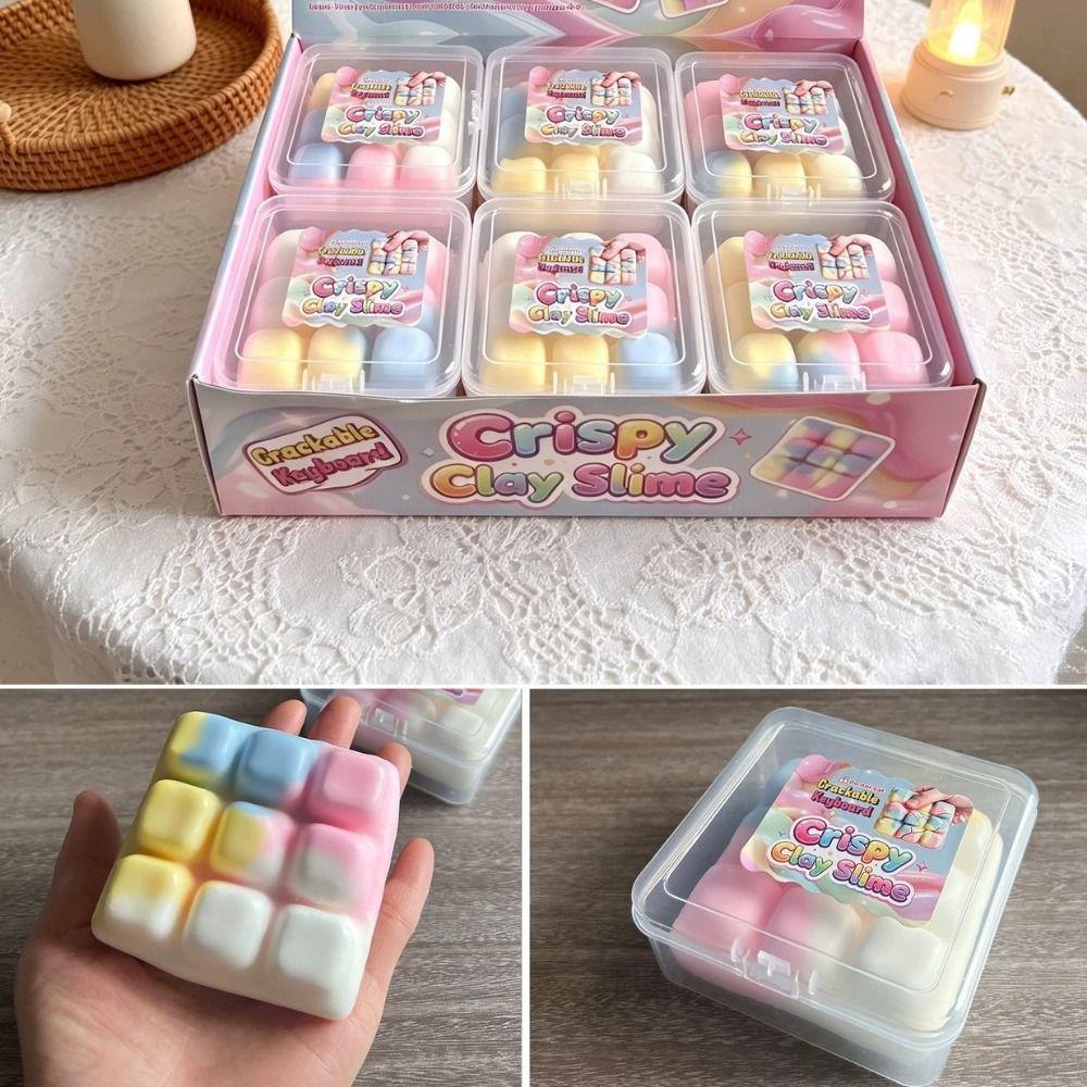 Ice Cream Wax Cracking Squeeze Dumpling Crispy Feel Squishy Crunch Squishy Toy Children Gifts