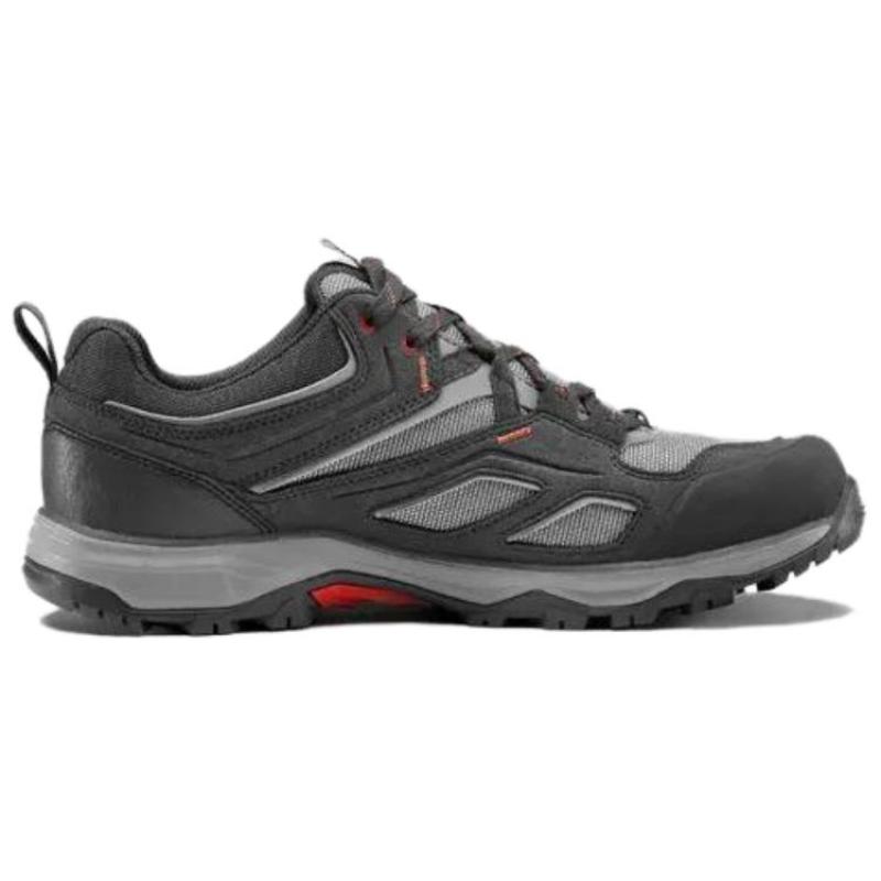 Decathlon MH100 Durable Breathable Low-Top Outdoor Shoes Men's Gray Red