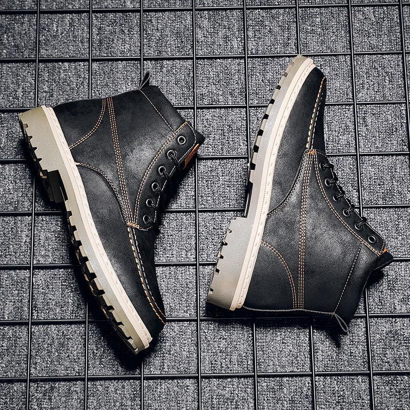 Mode Natürliches Rindsleder Herren Winterstiefel Handgefertigt Retro Herrenstiefel Leder Herren Winterschuhe Herrenschuhe 65