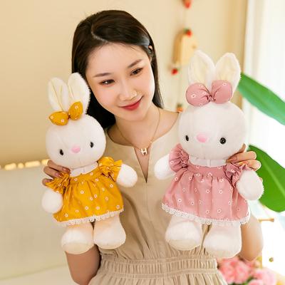 Super Cute Little Rabbit Doll Healing Little White Rabbit Plush Toy Girl Princess Rag Doll Scratcher Doll