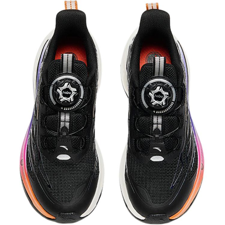 Anta Kids Hailang GS3 Fabric Mesh Resilient Technology Slip-On Rotating Buckle Lightweight Shock Absorbing Low-Top Running Shoes 312445508-6