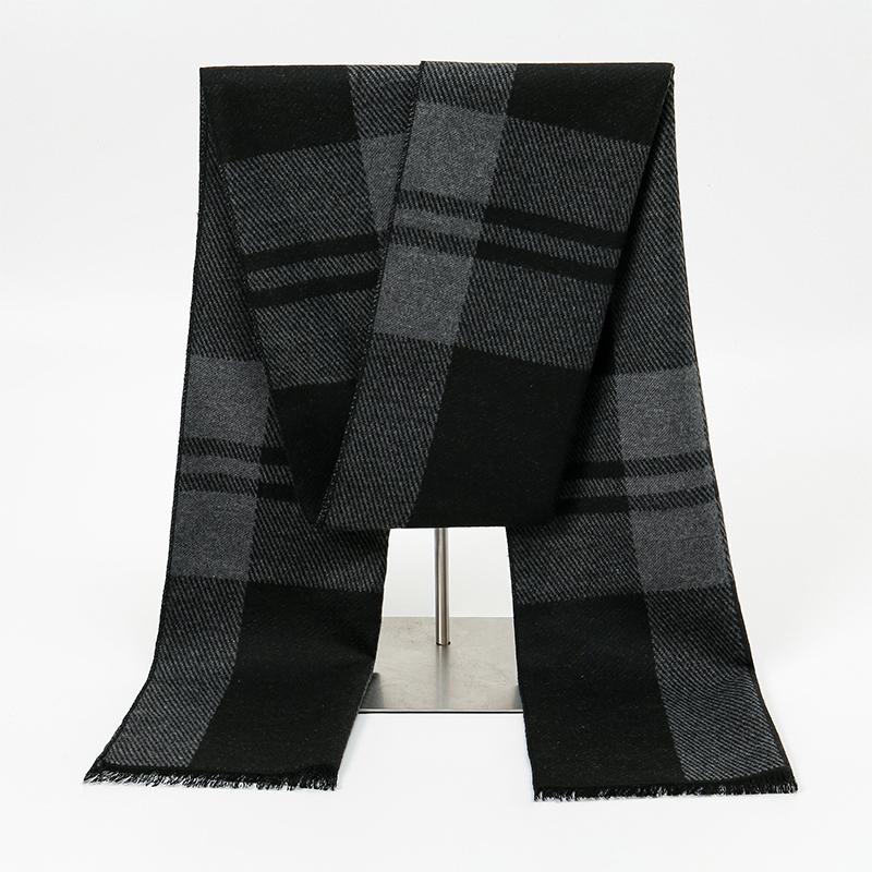 

Мужской зимний клетчатый шарф-шаль, роскошный осенний пашминовый платок, элегантное парео для улицы, мужская одежда