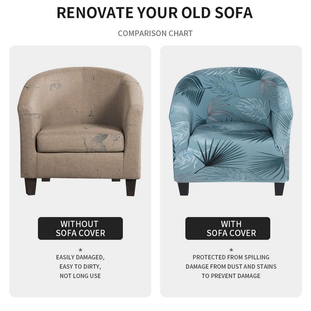 Spandex Coffee Tub Sofa Couch Cover Armchair Seat Protector Washable Dust-proof Furniture Slipcover for Banquet Bar High Stretch
