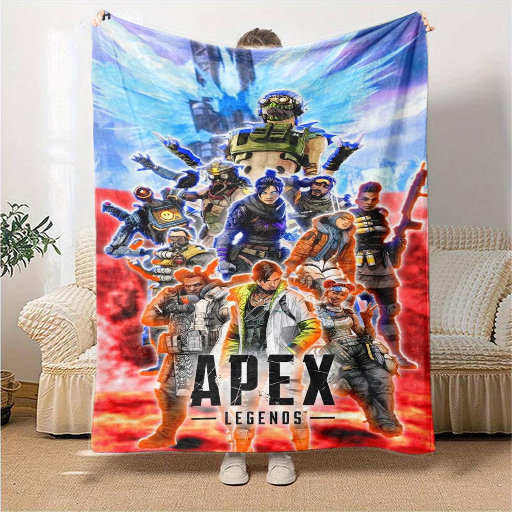 Apex Legends Print Flannel Blanket High Quality Warm Comfortable Cover for All Seasons Perfect for Gifts Home Decor