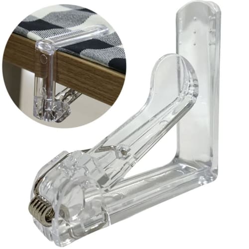Jingelmall Tablecloth Clips, Clear, Non-Slip, Adjustable Clips for Tabletops Up To 4cm Thick, Pack of 4