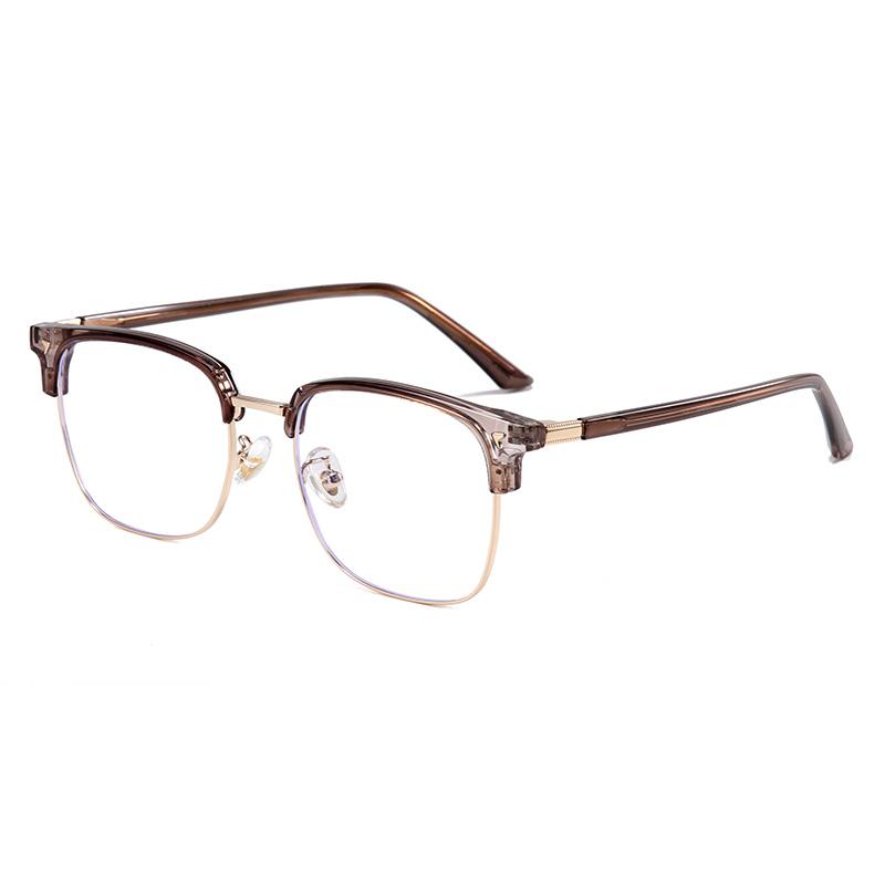 0 -0.5 -0.75 To -6.0 Half Frame  Anti Blue Rays Square Nearsighted Glasses For Women  Shortsighted Prescription Spectacles