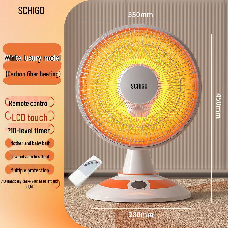Mały grzejnik elektryczny kominkowy Little Sun cichy, energooszczędny i suszarka do włosów