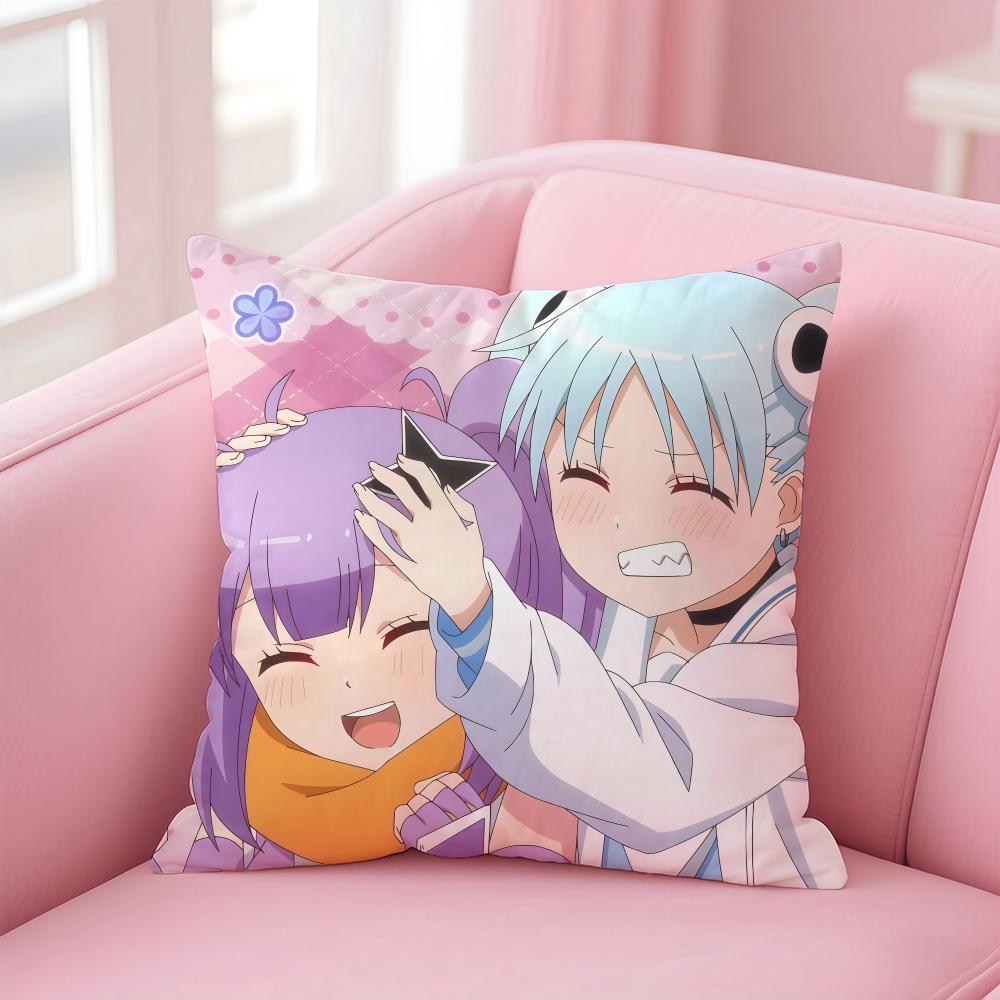 Ninja To Koroshiya No FutariGurashi Cushion Cover Comfortable Reversible Pillow Cover Ideal For Car Sofa Bedroom & Beyond