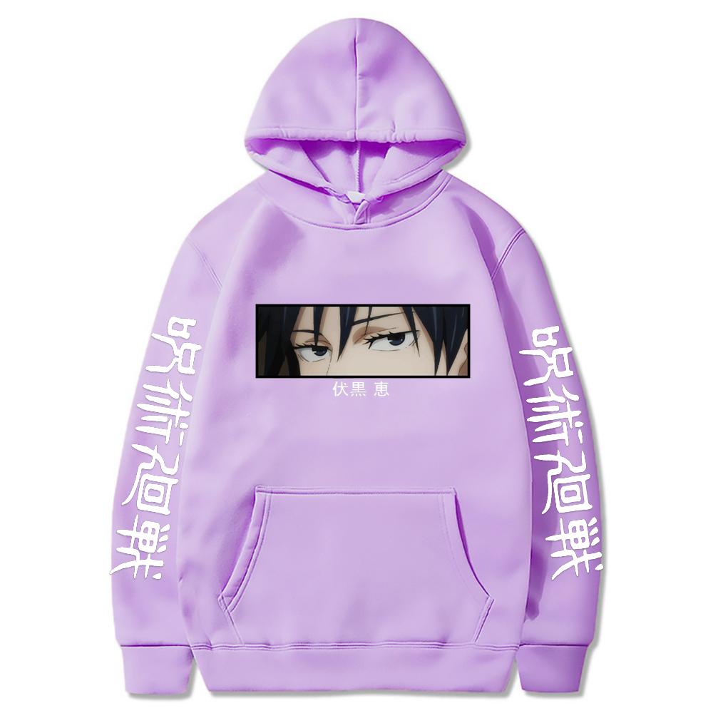 Anime Fushiguro Megumi Jujutsu Kaisen Grafik-Hoodies Übergroßer Kapuzenpullover Langarm Baumwoll-Hoodie Herren Damen Kleidung