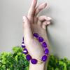 Qianjing Wanma Purple Agate Beaded Women's Bracelet - Custom DIY Twist Jewelry.