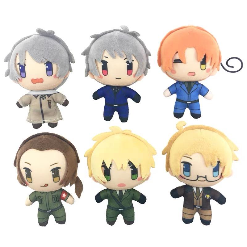 10cm Hetalia Anime Peluche Morbidi Bambole Ripiene Personaggi di Arthur Alfred Yao Regalo di Compleanno per Bambini