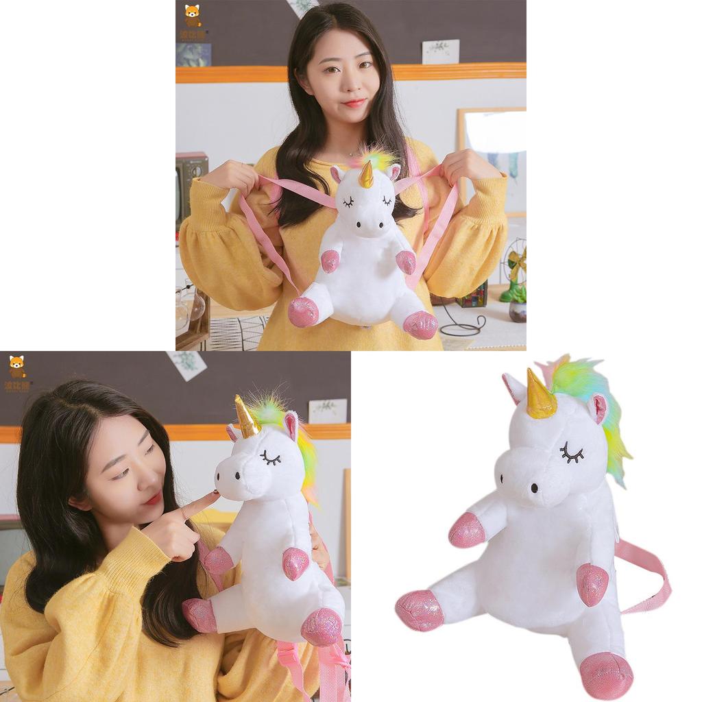 Unicorn Backpack For Kids With Plush Material And Weightreducing Design For Preschool And School Use