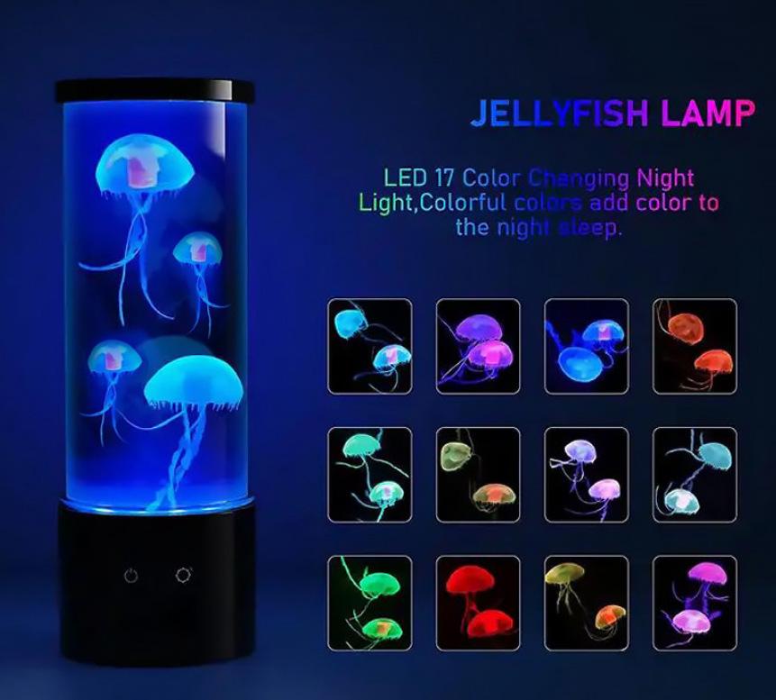 USB LED Jellyfish Lamp: Color-Changing Night Light for Atmosphere and Silent Desktop Décor