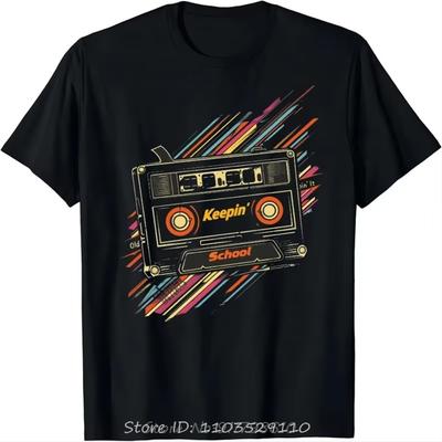Old School Hip Hop 80s 90s Vintage Mixtape Cassettebandje T-shirt Y2k Top Ronde Hals Oversized Unisex T-shirt Mannen Fitness T-shirt