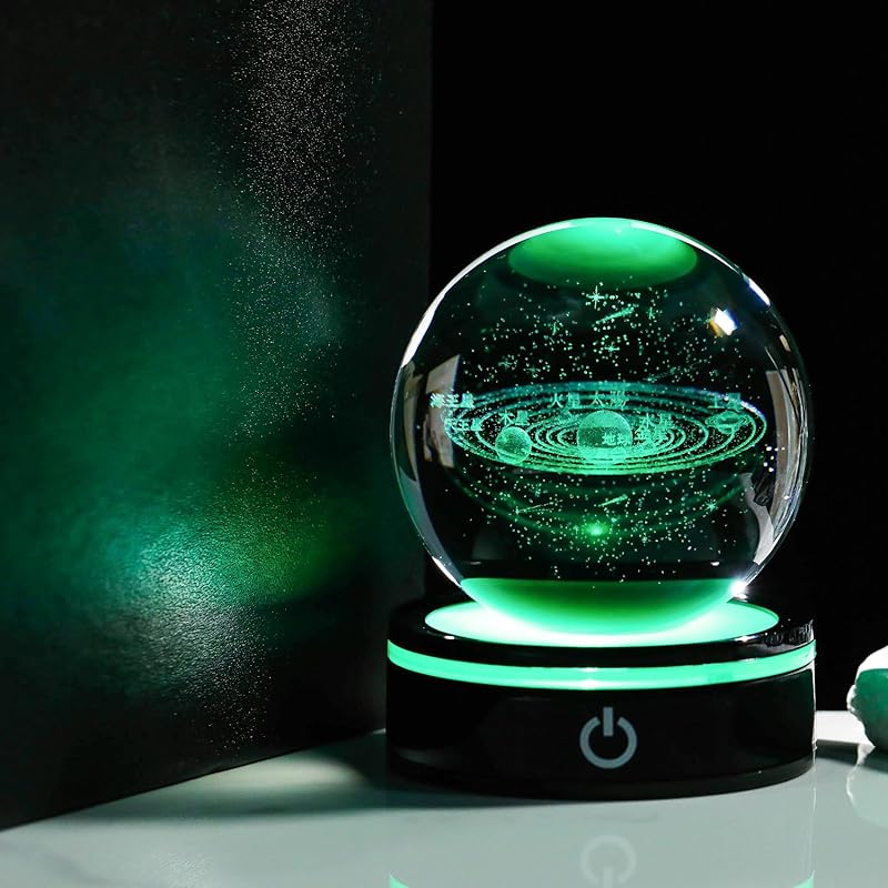 Kertari 3d universe K9 crystal ball solar system model birthday present male woman Popular [Genuine] Interior fashionable Healing goods crystal ball