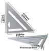 7'' Triangle Angle Protractor Aluminum Alloy Measuring Ruler Miter For Framing Building Carpenter Measuring Tools