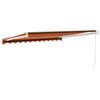 Retractable Awning Orange and Brown 3.5 X 2.5 M Fabric & Aluminum