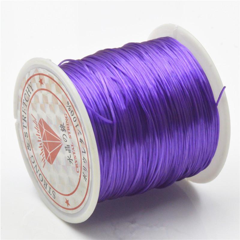 Crystal Elastic Line, Flat Rubber Band Rope 60 Meters Per Roll, Bead Line Diy Jewelry Accessories