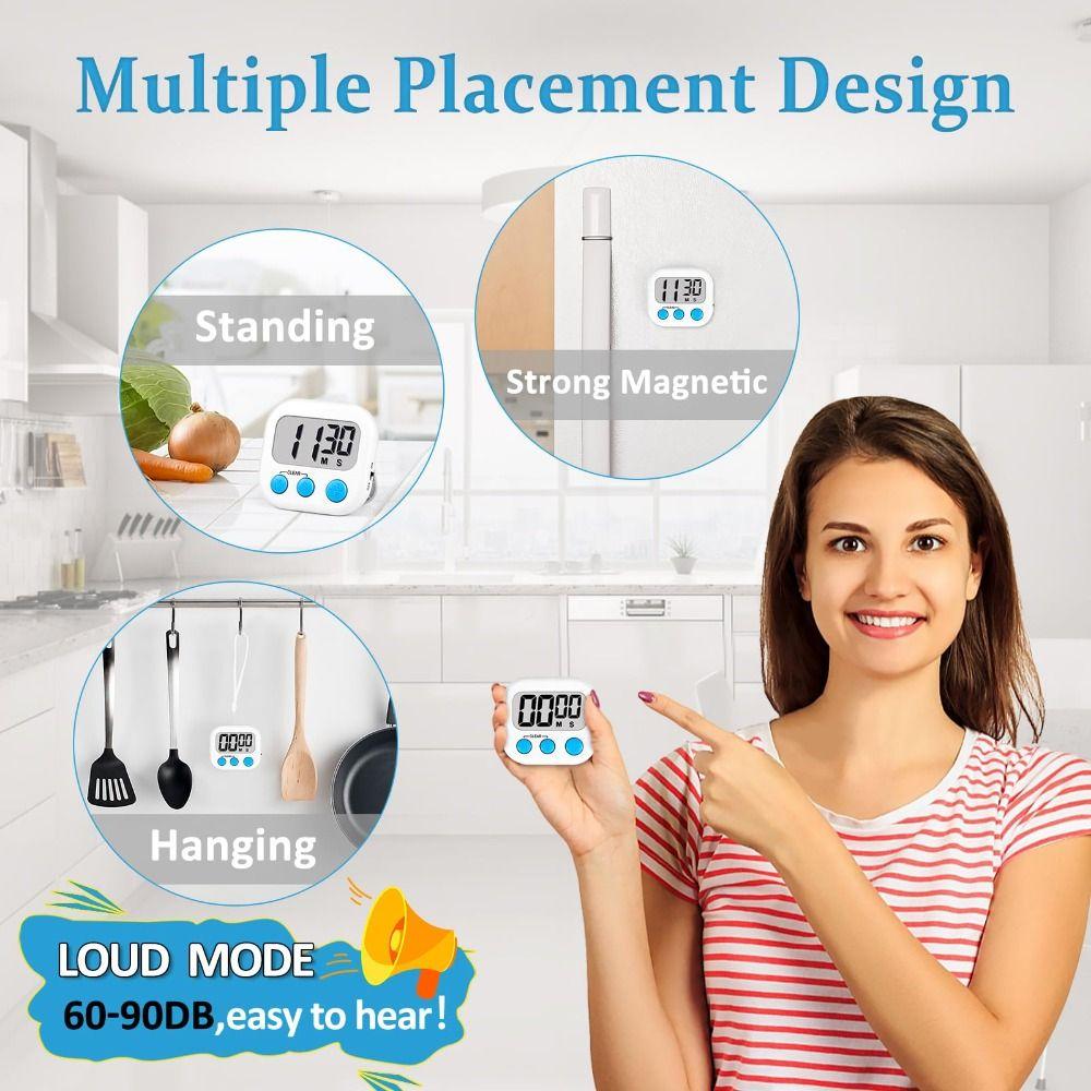 ON/Off Switch Digital Timer Magnetic Back Kitchen Timer Multicolored Classroom Timer  Gym Game