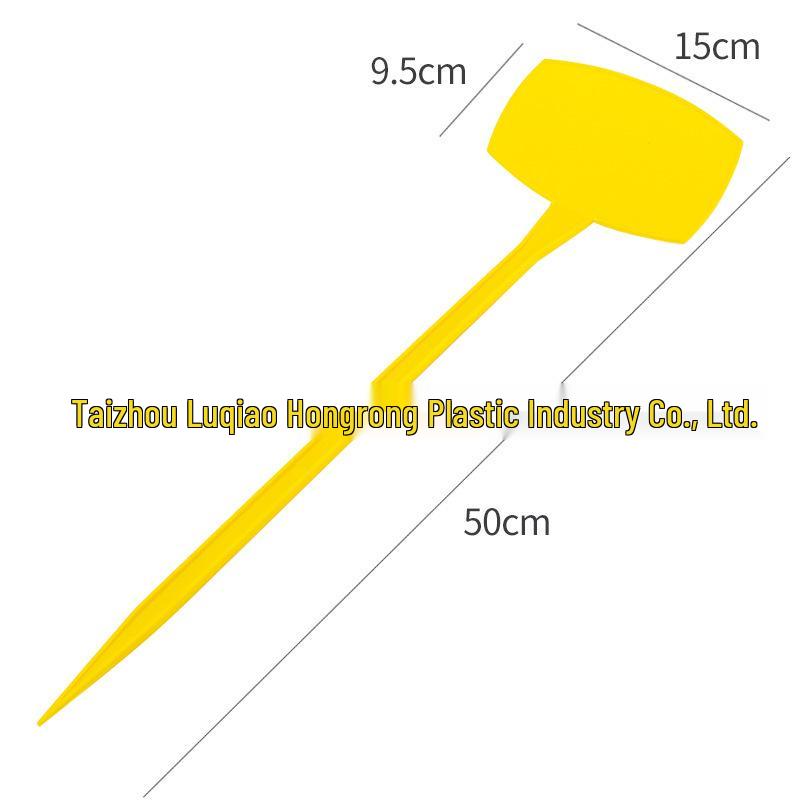 Large Thickened Plastic Ground Stake with Fan-shaped Marking Label for Gardening