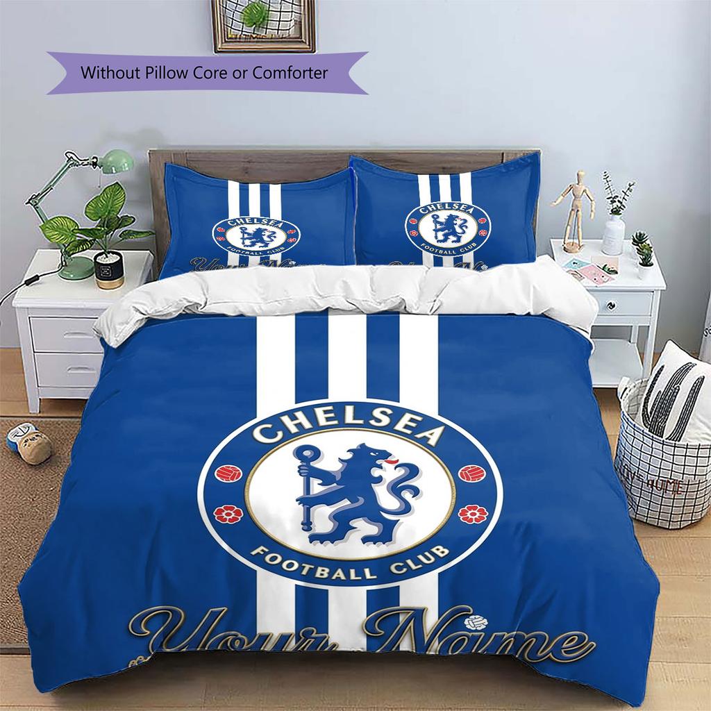 Chelsea F Custom Name Pattern Bedding,Quilt Set Quilt Cover Pillowcase Home Birthday Gift(1 * duvet cover + 2 * pillowcase, without core)