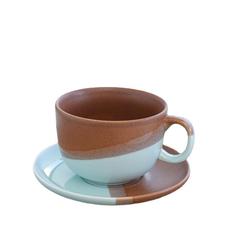 Korean Ins Wind Small Fresh Ceramic Coffee Cup and Saucer Set Afternoon Tea Nordic Style Creative Small Exquisite Coffee Cup