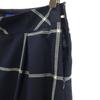 BLUE LABEL CRESTBRIDGE Check Pattern Midi Length Skirt 36 Navy Women Used