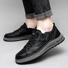 Men's Breathable Flat Shoes with Lace Oxford Comfortable Outdoor Running High-quality Leather Casual Fashion Luxury Brand