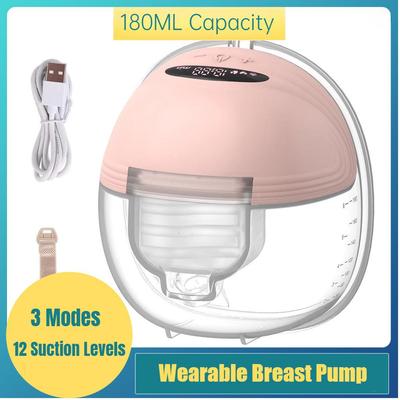 180ML Storage Capacity Breastfeeding Equipment Low Noise Wearable Breast Pump Portable Electric Breast Pump