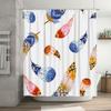 GAEBeautiful Feather Shower Curtain: Colorful Bathroom Decor for Modern Homes 3D Printed Waterproof Fabric in Multiple Sizes A