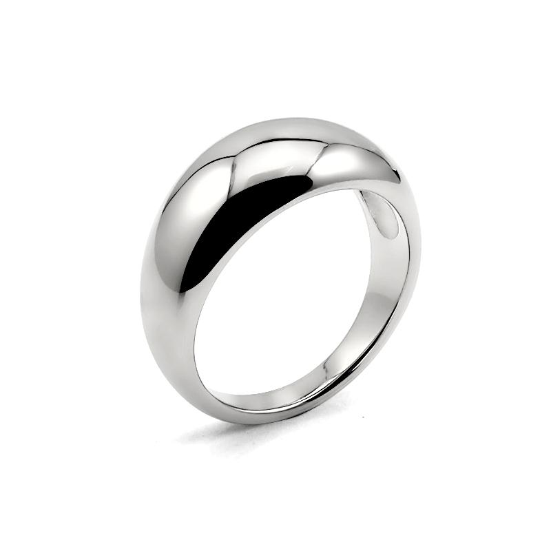 

High Quality 316L Stainless Steel 18K Gold Silver Plated High Polish Irregular Circle Finger Ring l Chunky Curved Rings Jewelry 9 срібний