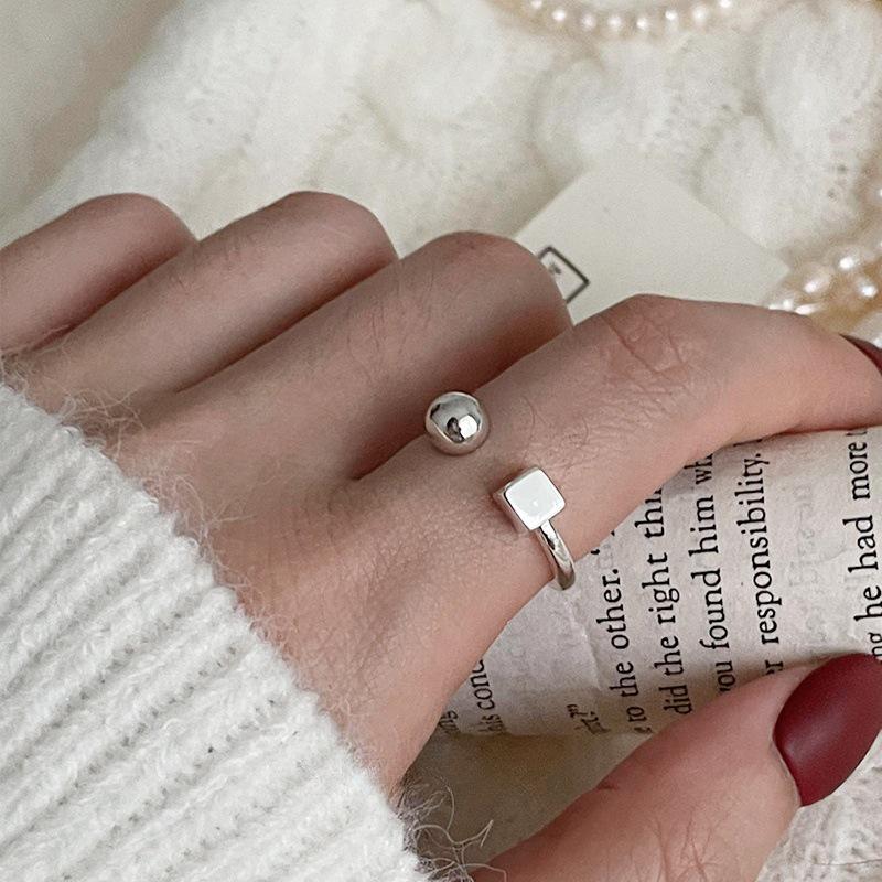 Koreanischer Stil 925 Sterlingsilber Damen Luxus Offener Stapelring