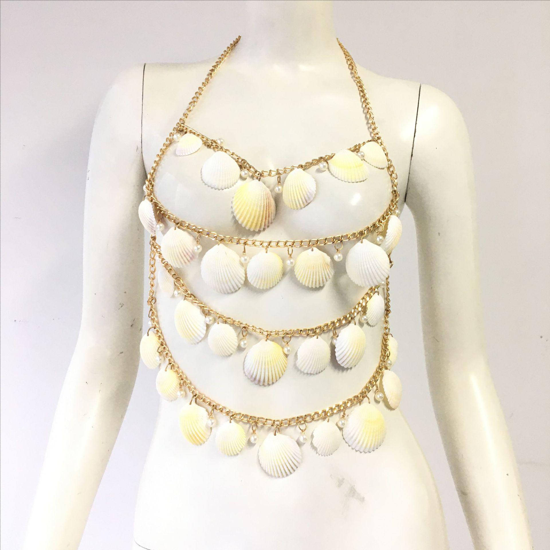 Handmade European  American Seashell Body Chain - Chic Beach Jewelry for Women One Size